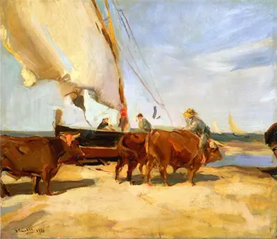 On the Beach at Valencia (1910) Joaquin Sorolla